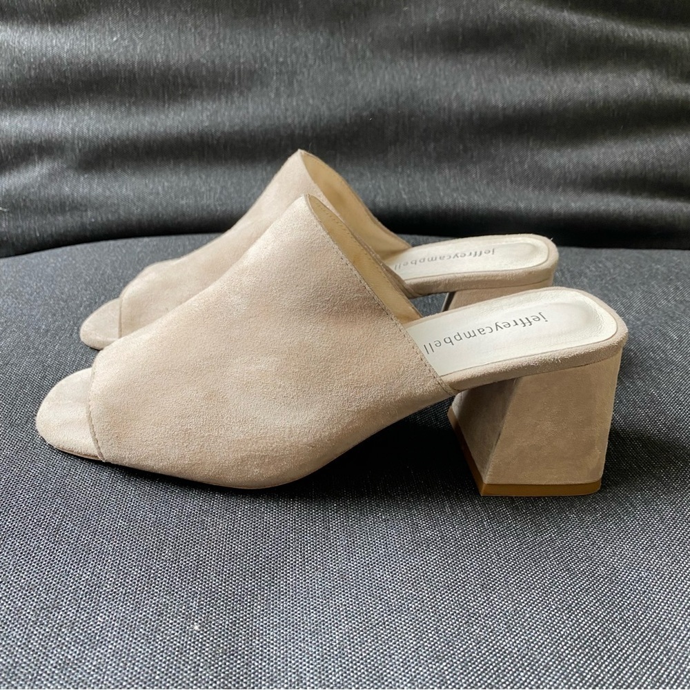 Jeffrey Campbell Perpetua Mules Sandals Tan Beige Leather Women’s Size 8 - Picture 4 of 8